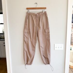 Pistola Jade Lightweight Drawcord High Rise Cargo Pants Beige M